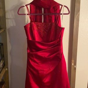 David’s Bridal Gorgeous Gown, complete with shawl